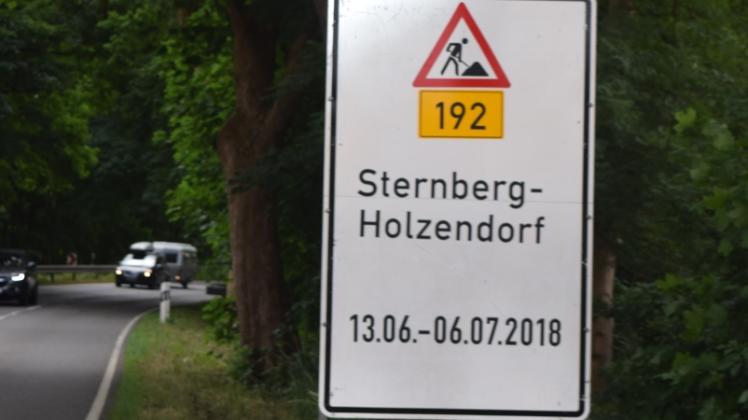 Zwischen Sternberg und Holzendorf wird gebaut.