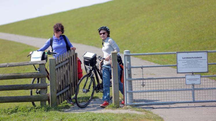 Mit dem Rad sind viele Urlauber gerne auf Eiderstedt unterwegs, das ist echter Slow Tourism. 