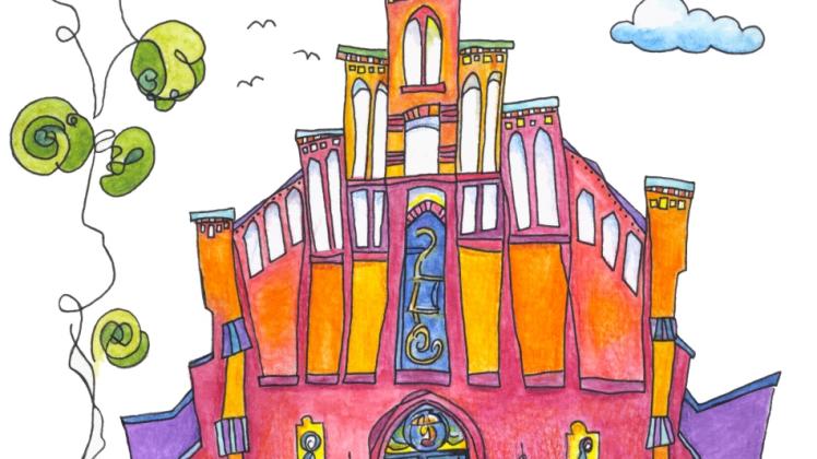 Die katholische Kirche am Fahltskamp erstrahlt dank der Künstlerin Imke Stolz im farbigen Glanz.  
