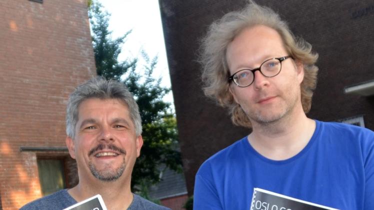 Stellen ihr neue Musical-Projekt vor: Andreas Stenzel (l.) und Kantor Stephan Reinke, 
