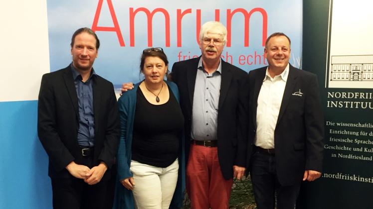 Sie schrieben den Wettbewerb aus: (v. l.) Christoph Schmidt und Antje Arfsten vom Nordfriisk Instituut, Werner Junge (NDR) und Frank Timpe (Amrum Touristik).