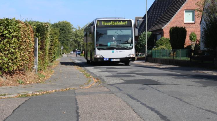 Die Straße Enenvelde soll zur Fahrradstraße umgebaut werden, auf der auch Busse weiter fahren dürfen. 