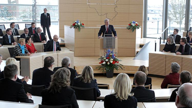 Bundespräsident Gauck besucht den Norden. Foto: Staudt