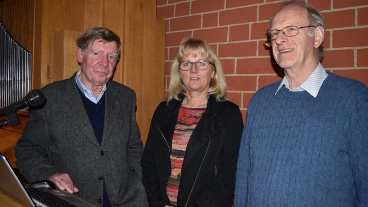Ein bewährtes Team im Förderverein für die St. Georgenkirche: Vorsitzender Dr. Manfred Arndt, Schatzmeisterin Heike Ringhand und Stellvertreter Werner Kautz (v. l.).  