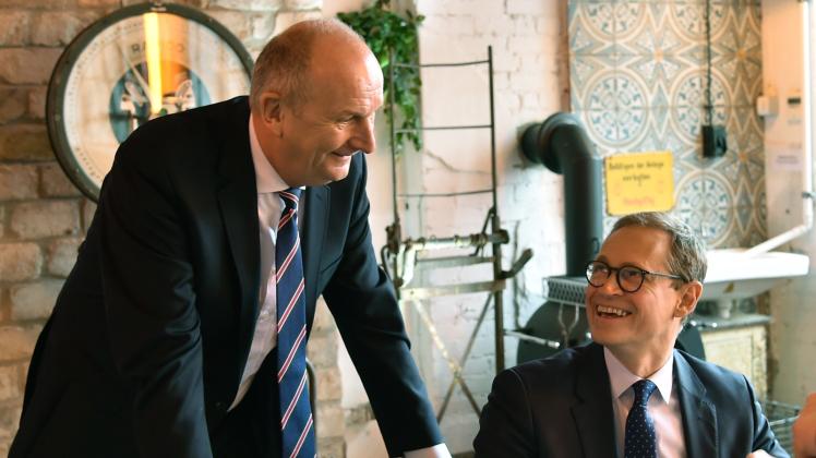 Einig: Brandenburgs Ministerpräsident Dietmar Woidke und Berlins Regierungschef Michael Müller (beide SPD). 