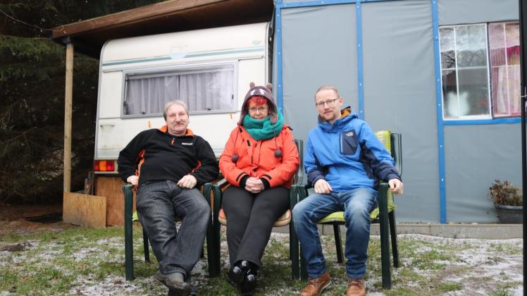 Alle unter einem Caravan-Dach: Andreas, Beate und Christopher Hügelmann. 