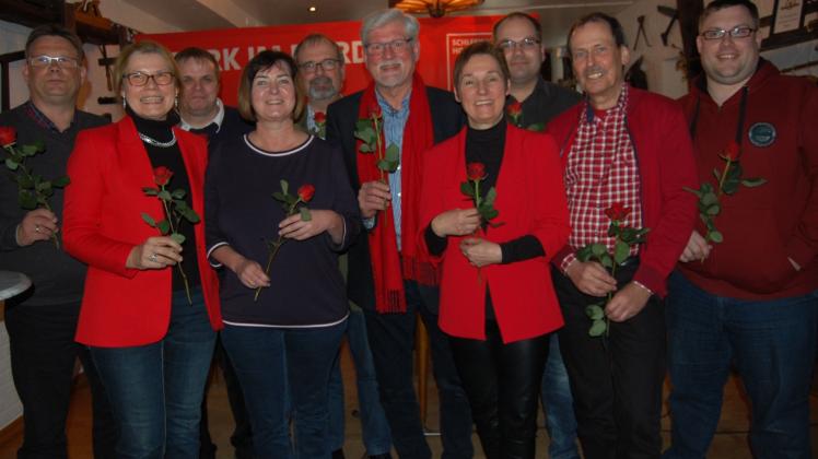 Der Vorstand: Heiko Klein, Gerlinde Böttcher-Naudiet, Tobias Falk, Birgit Herdejürgen, Jürgen Barnbrock, Lothar Schramm, Karin Thissen, Arne Engelbrecht, Jürgen Kulp und Tim Praetz.