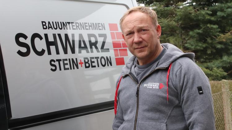 Bauunternehmer Mario Schwarz. Kerstin Erz