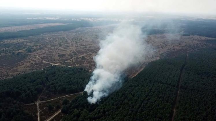 Am Rand des ehemaligen Truppenübungsplatzes Lübtheen standen im vergangenen Sommer mehr als zehn Hektar in Flammen.