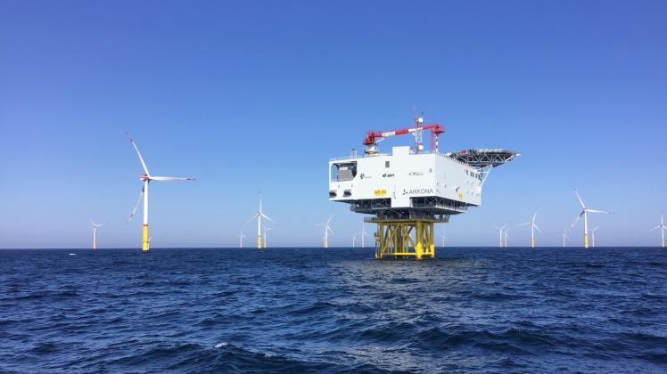 Offshore-Windpark „Arkona“  in der Ostsee vor der Insel Rügen