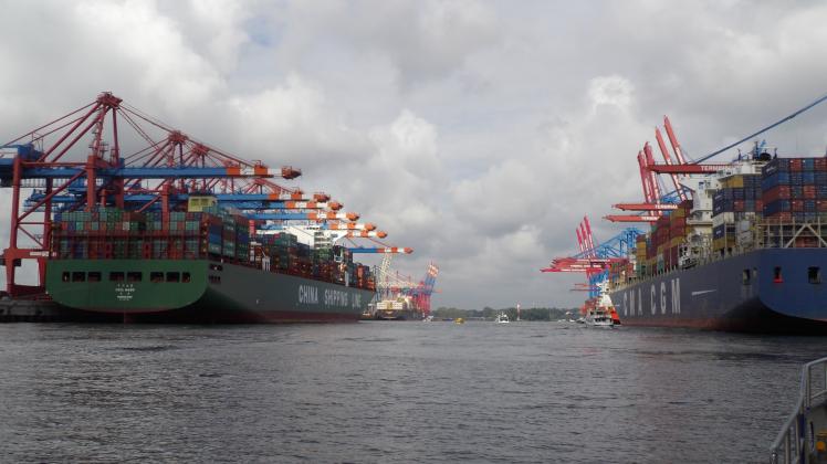 Containerumschlag am Burchardkai im Hamburger Hafen