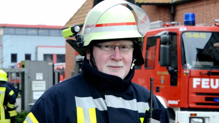 Wird während der Feuerwehr-Versammlung feierlich verabschiedet: Jürgen Jensen.