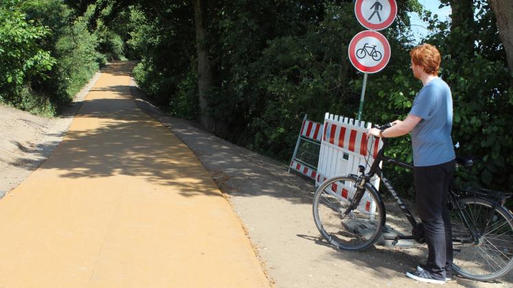 Der Radweg am Lankower See, der zum Fernweg Hamburg - Rügen gehört, wird mit Geldern aus Europa finanziert.