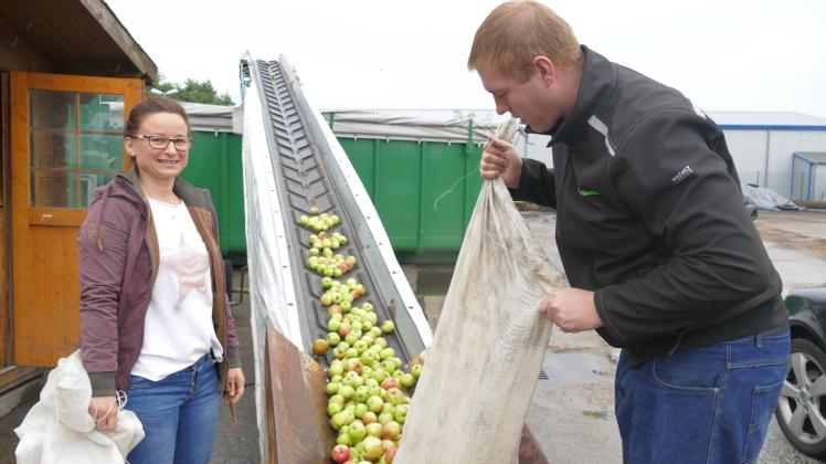 60 Kilogramm brachten die Äpfel von Jacqueline Carl zusammen auf die Waage.
