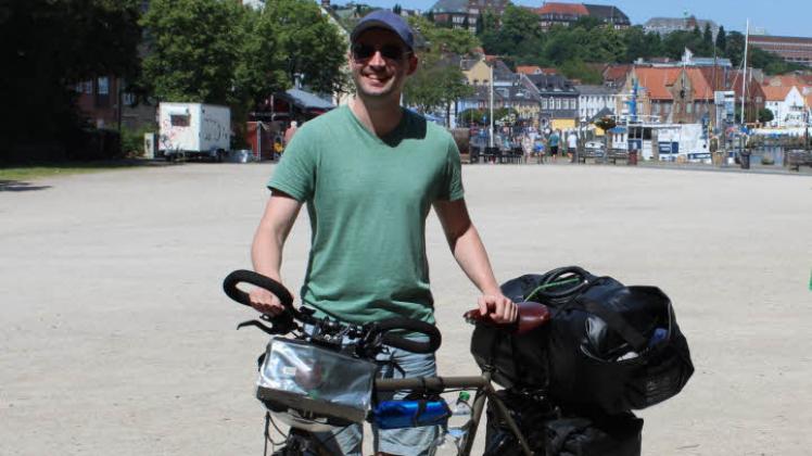 Vor zweieinhalb Monaten startete Christopher Fritze seine Fahrrad-Weltreise, jetzt macht er eine Stippvisite in der Heimat.