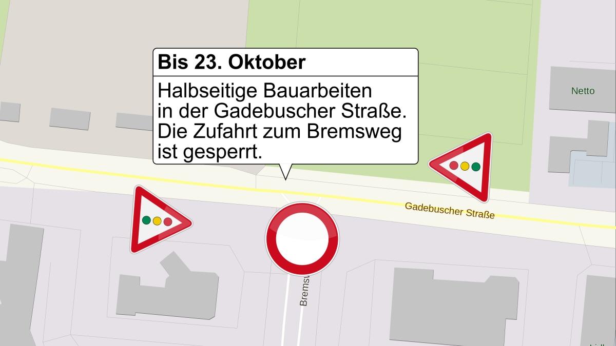 Baustart Keine Zufahrt zum Bremsweg SVZ