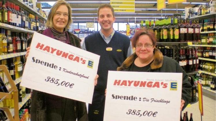 Hayungas E-Center spendet 770 Euro
