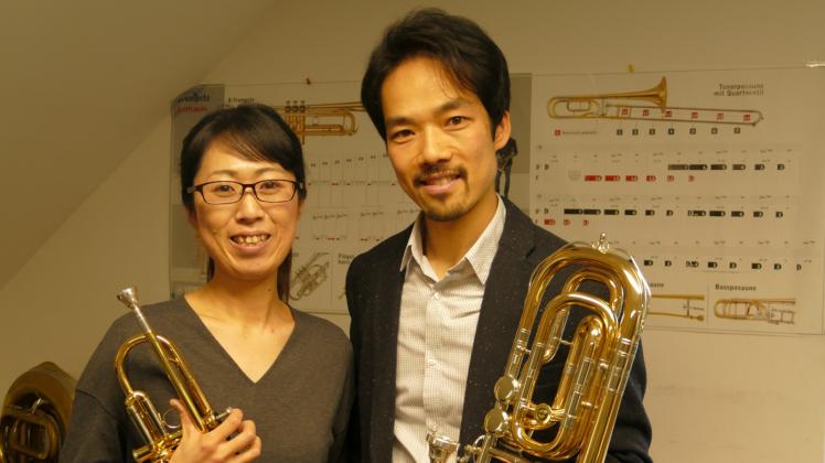 Spielten in ihrer Schulzeit täglich im Schulorchester: Yumiko Koizumiund Hidehisa Edane 