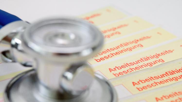 Die Erwerbstätigen aus dem Altkreis Parchim haben sich im vergangenen Jahr durchschnittlich 24 Tage arbeitsunfähig gemeldet.  