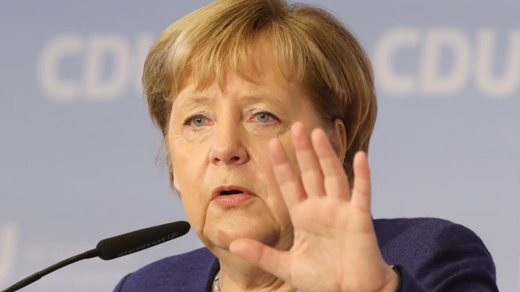 Bundeskanzlerin Angela Merkel auf dem 35. Landesparteitag der CDU  Fotos: Danny Gohlke/dpa 