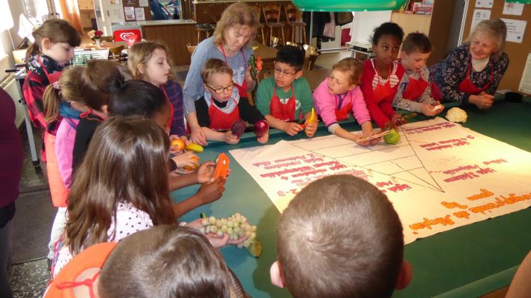 Der Club am Südring als Partner der Schulen: Unterricht an der Ernährungspyramide