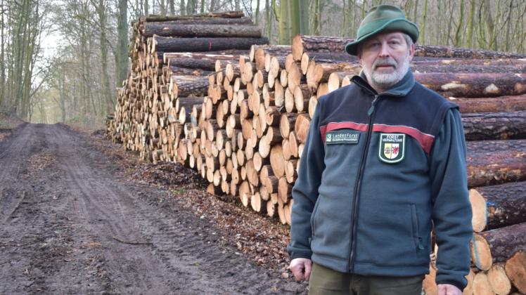 Die Harvester-Spuren im Wald seien ärgerlich. Nach den Fällarbeiten soll der entstandene Schaden beseitigt werden, so Hartmut Bengs vom Forstamt Karbow.