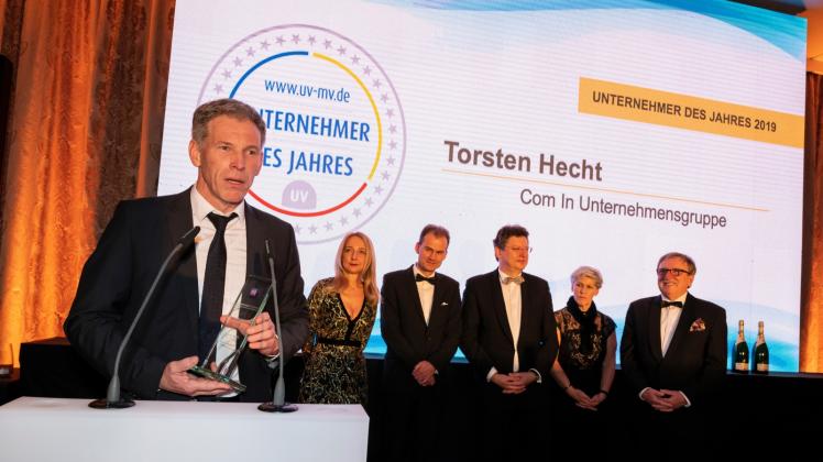Den Preis für den Unternehmer des Jahres erhielt Torsten Hecht beim Wirtschaftsball auf Schloss Basthorst. 