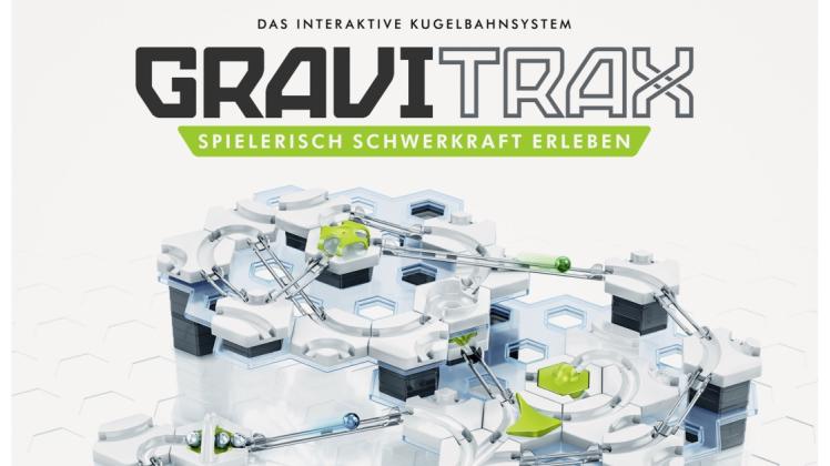 „GraviTrax“ – Gravitationsspiel mit App. Ab 8 Jahren. 55,99 Euro. Verlag: Ravensburger.
