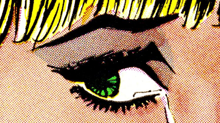Im Stil der Pop Art: Anne Collier (*1970), „Woman Crying (Comic) #8“, 2019.