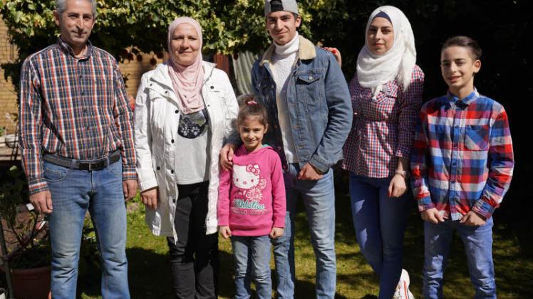 „Ramadan ist etwas Gutes in Corona-Zeiten“: Samir Sheikh Saeed und Samar Barhum mit ihren Kindern Talya (5), Ahmed (17), Tabarak (19) und Assad (12). 