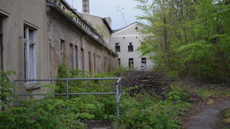 So sieht das Gelände mit dem einstigen Kreiskrankenhaus Warin aktuell aus – daraus soll die „Residenz Burg Glammsee“ werden.