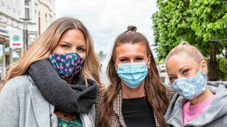 Ausstrahlung ist alles: Katarina Neuhäuser, Anja Wesener und Stefanie Harloff sieht man auch mit Maske leicht an, dass sie gute Laune haben. 