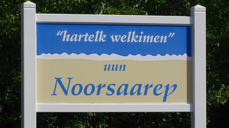 Das Norddorfer Ortsschild.