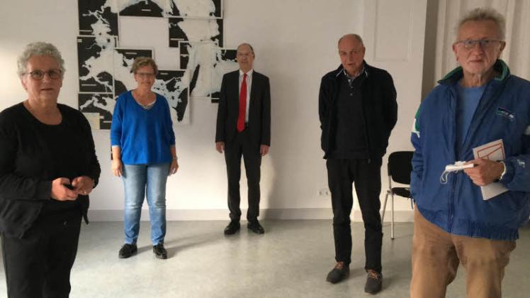 Der Vorstand des Förderkreises des Künstlerhauses (von links nach rechts) wurde bei der Jahreshauptversammlung wiedergewählt: Jutta Johannsen, Anke Göttsch, Caje Petersen, Wolfgang Zeigerer und Norbert Weber.
