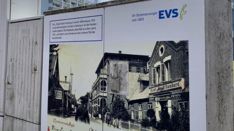 Vor rund 120 Jahren entstand das Foto für diese Postkarte, die jetzt einen Stromkasten in Westerland ziert.