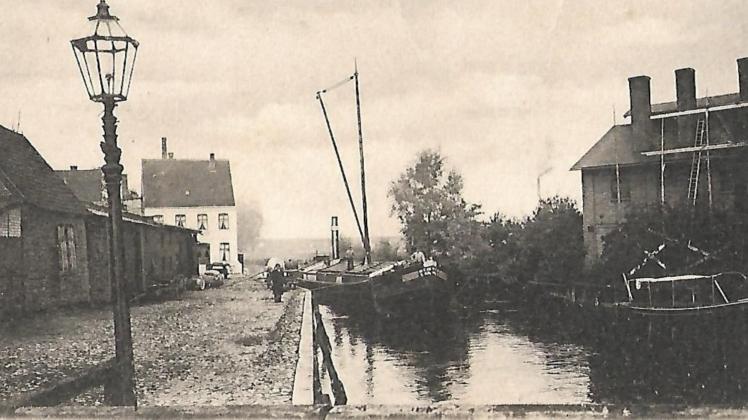 Eine Ansichtskarte aus meiner Sammlung: Parchims alter Hafen an der Elde auf dem Brook, ca. 1900 Gerhard Schmidt, Parchim