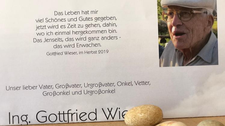 Der Nachbar Gottfried Wieser war bis über seinen Tod hinaus Sylt und Anne Garber verbunden.