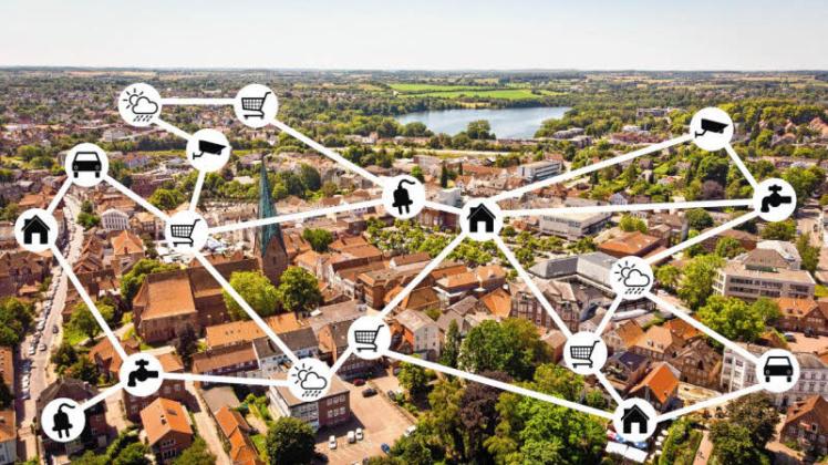 Die Idee – alles vernetzt: Sensoren in der Stadt und drumherum sollen Daten sammeln und bereitstellen.