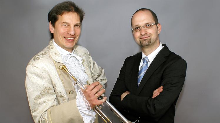 Treten in Gettorf auf: Hannes Maczay (Trompete) und Tobias Berndt (Orgel). 