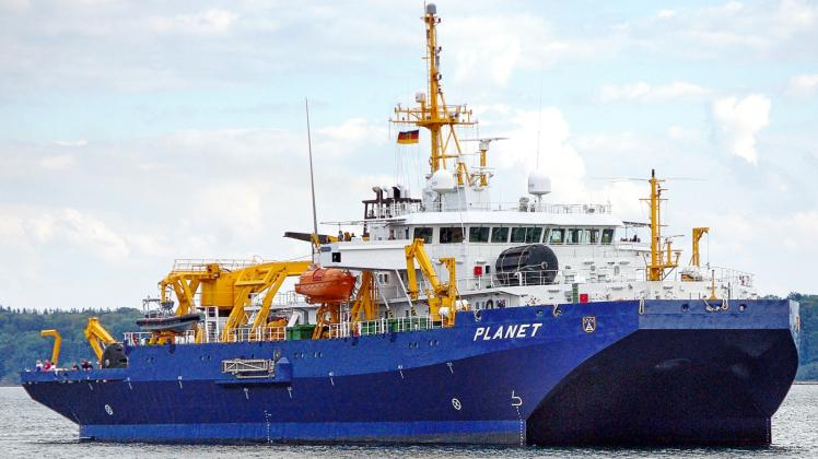 Das Forschungsschiff „Planet“ ist am Sonnabend nach einer längeren Werftzeit nach Eckernförde zurückgekehrt. 