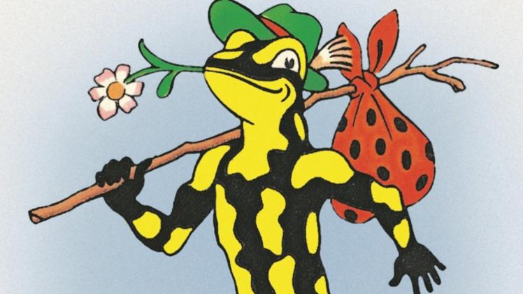 Ein Held dank Salamander-Schuhen: die Comic-Figur Lurchi. Illustration: Heinz Schubel, „Lurchis Abenteuer“, Band 1, Esslinger Verlag