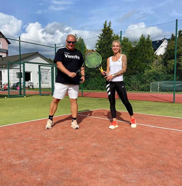 Lehrmeister in Sachen Tennis: Jörg Linden und Wiebke Mauder Lehrmeister in Sachen Tennis: Jörg Linden und Wiebke Mauder