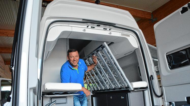 Das eigene Hobby zum Beruf gemacht: Im Caravan-Center Ludwigslust berät Thomas Hoffmeister die Kunden.