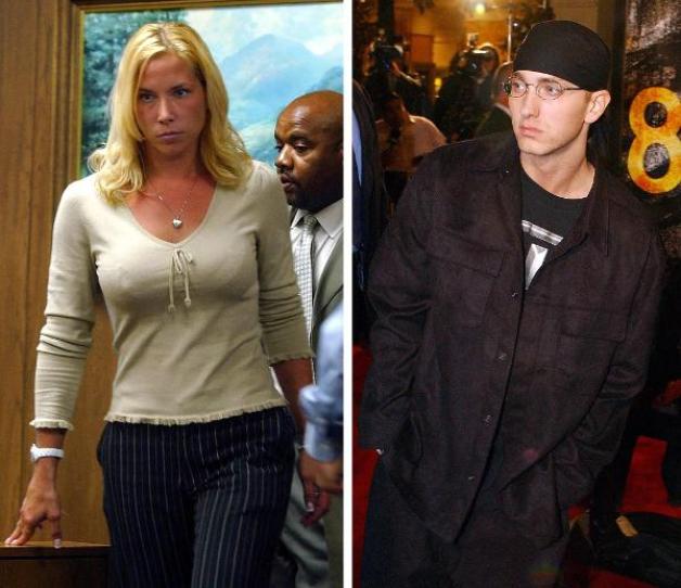 Eminem war gleich zwei Mal mit seiner Jugendliebe Kim Mathers verheiratet. Die erste Ehe hielt zwei Jahre, die zweite Ehe allerdings nur drei Monate. Foto: dpa