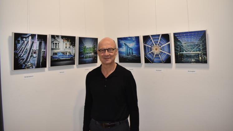 Beschäftigt sich mit dem ThemaUrbanität und Architektur: Uwe Nölke stellt Bilder in der Galerie MV Foto aus. 
