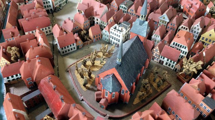Die Marienkirche als Miniaturmodell im Historischen Museum der Stadt Rendsburg.