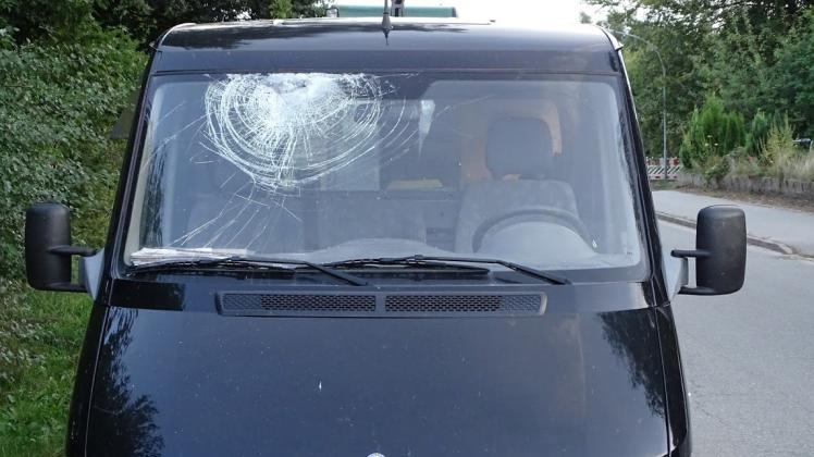 Nur durch einen Zufall  wurde der Fahrer des Mercedes-Sprinter bei dem Anschlag am 26. August in Brebel nicht schwer verletzt.