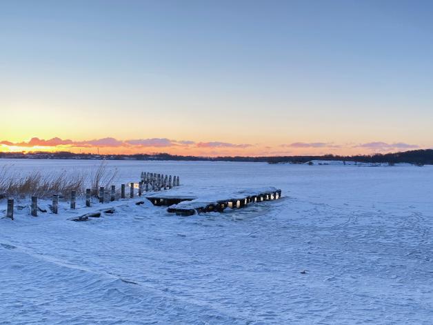 Winter-Eindrücke von der Schlei aus Schleswig. Winter-Eindrücke von der Schlei aus Schleswig.
