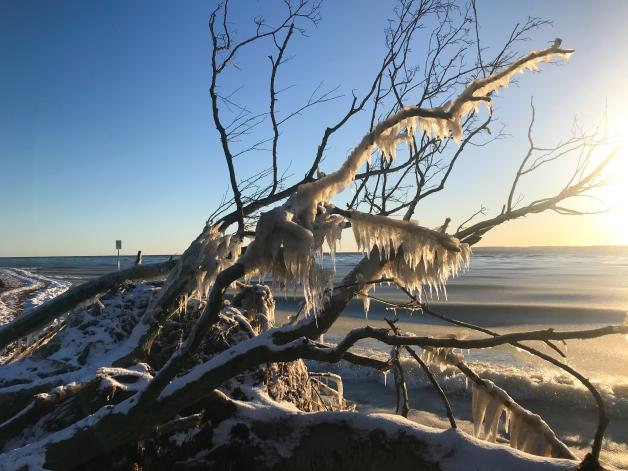 Eisige und winterliche Eindrücke von der Eckernförder Bucht.