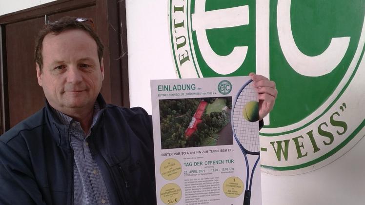 Der Vorsitzende des Eutiner Tennis-Clubs Grün-Weiß, Alexander Herrmann, blickt zuversichtlich in die Zukunft.